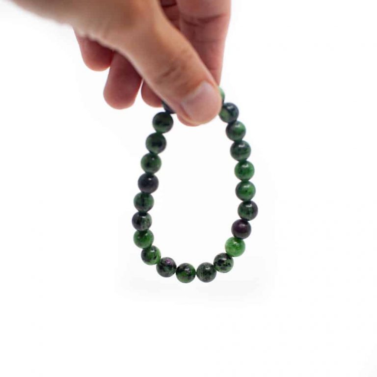 Edelsteen armband robijn in fuchsiet 8mm - Mindfulshop - groen