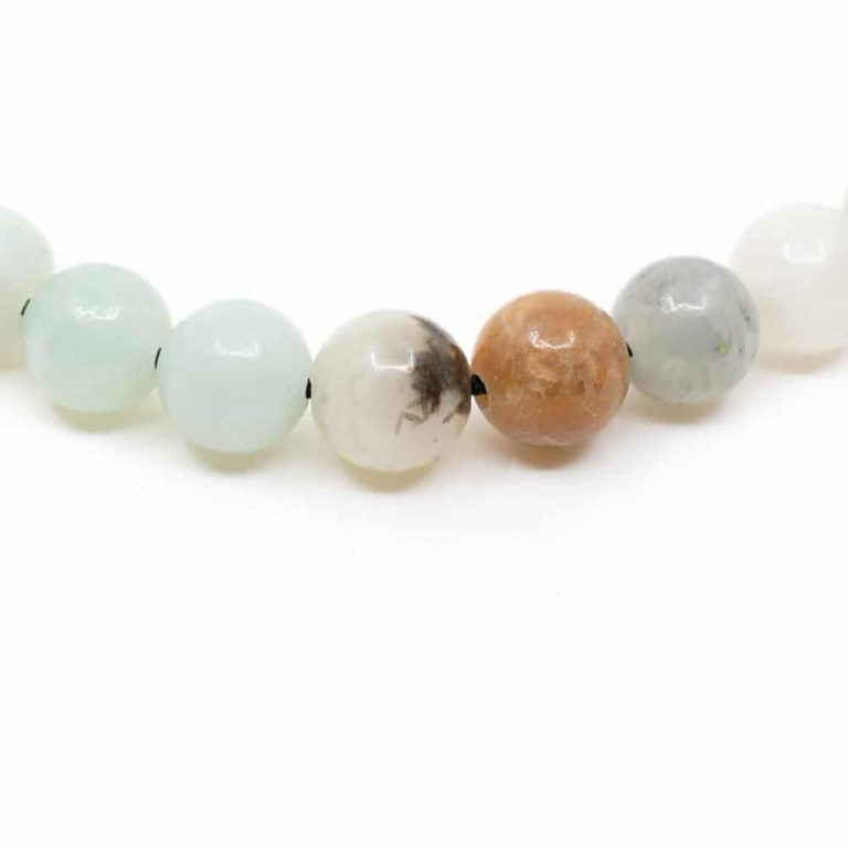 Edelsteen armband amazoniet verstelbaar - Mindfulshop - grijs
