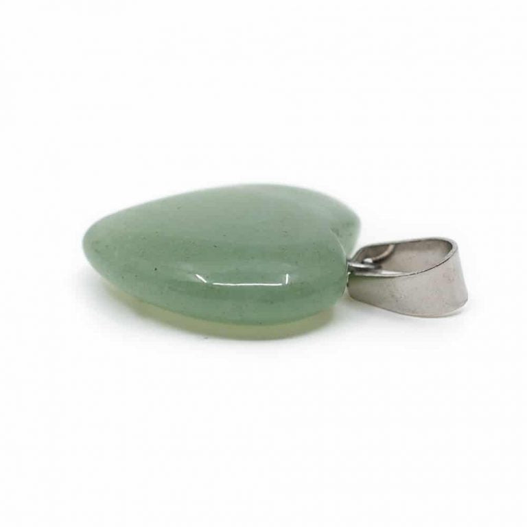 Edelsteen hanger voor ketting groene aventurijn edelsteenhartvorm - Mindfulshop - groen