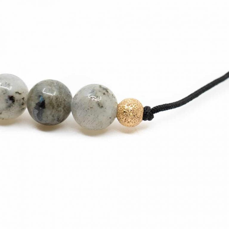 Edelsteen armband labradoriet verstelbaar - Mindfulshop - grijs