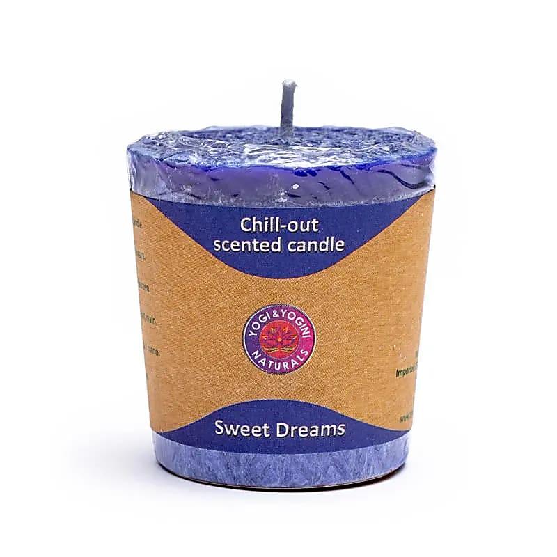 Geurkaars chill-out sweet dreams - Yogi & Yogini - blauw