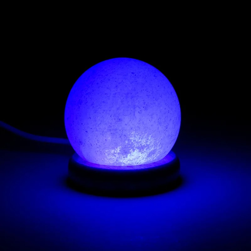Zoutlamp bol mood mini (450 gr) usb + led - Mindfulshop - wit