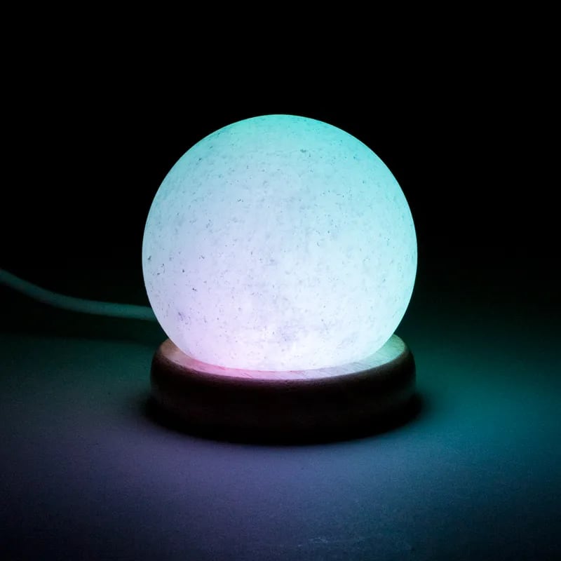Zoutlamp bol mood mini (450 gr) usb + led - Mindfulshop - wit