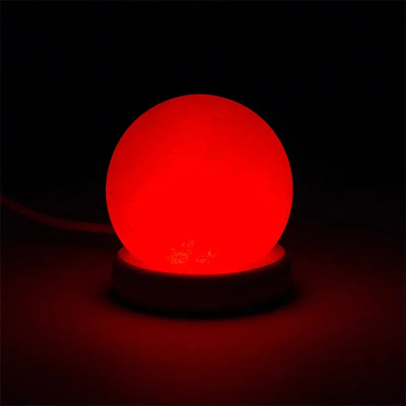 Zoutlamp bol mood mini (450 gr) usb + led - Mindfulshop - wit