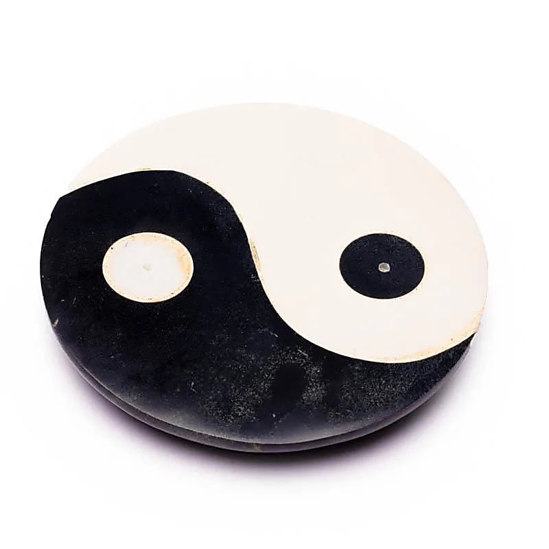 Wierookhouder yin yang - Mindfulshop - zwart / wit