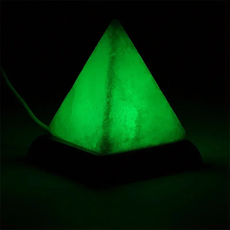 Zoutlamp piramide mood mini (400 gr) usb + led - Mindfulshop - wit