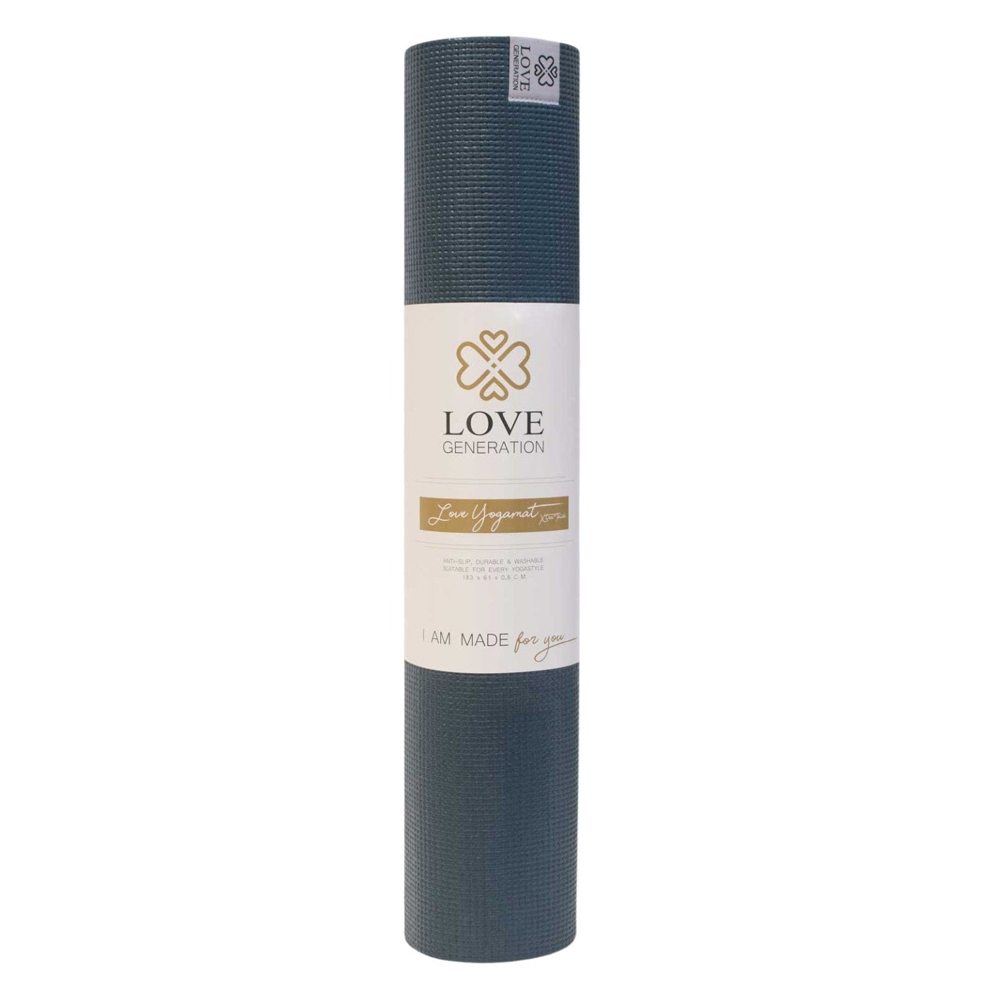 Yogamat extra dik 6 mm - Love Generation - donkerblauw