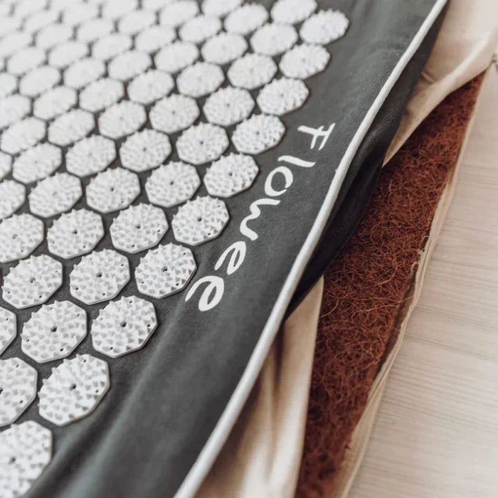 Spijkermat Eco - Flowee - groen / grijs - The Mindfulshop