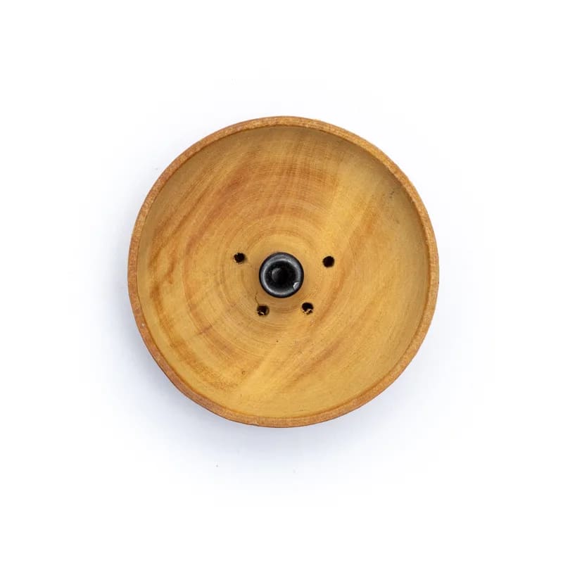 Wierookhouder kom licht hout - Mindfulshop - naturel