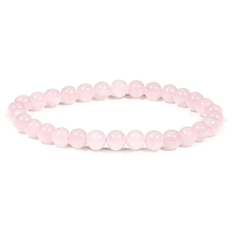 Edelsteen armband rozenkwarts 5mm - Mindfulshop - roze