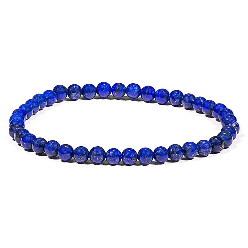 Edelsteen armband lapis lazuli 4mm - Mindfulshop - blauw