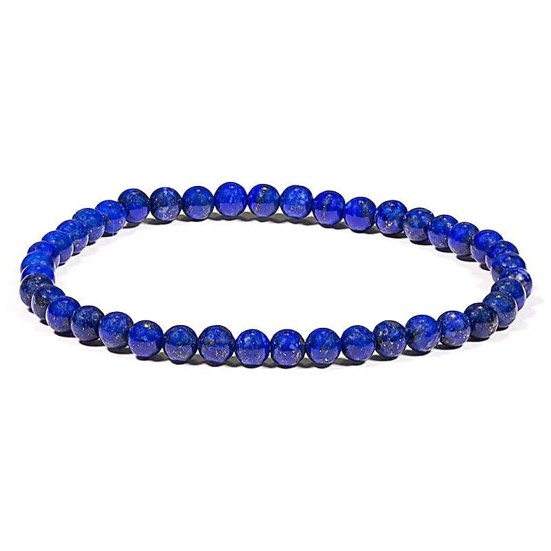 Edelsteen armband lapis lazuli 4mm - Mindfulshop - blauw