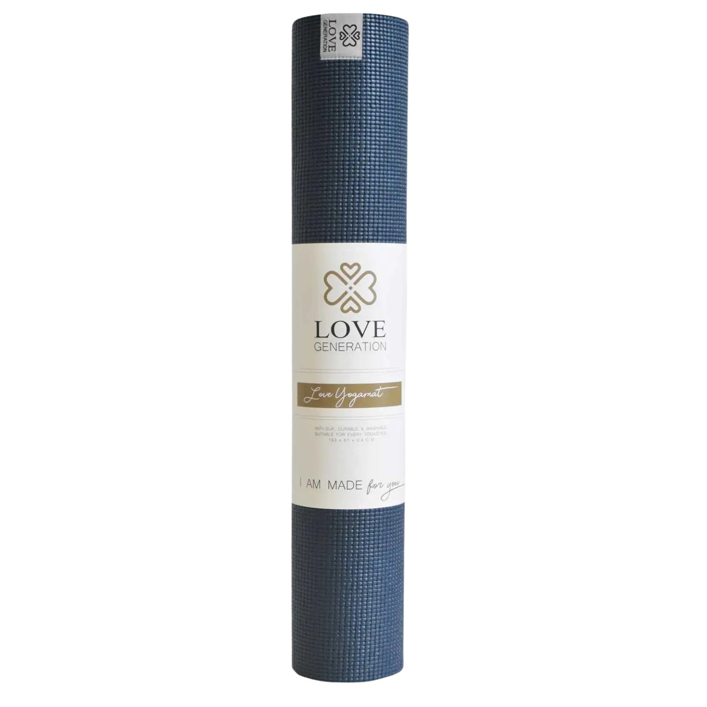 Yogamat 4 mm - Love Generation - donkerblauw