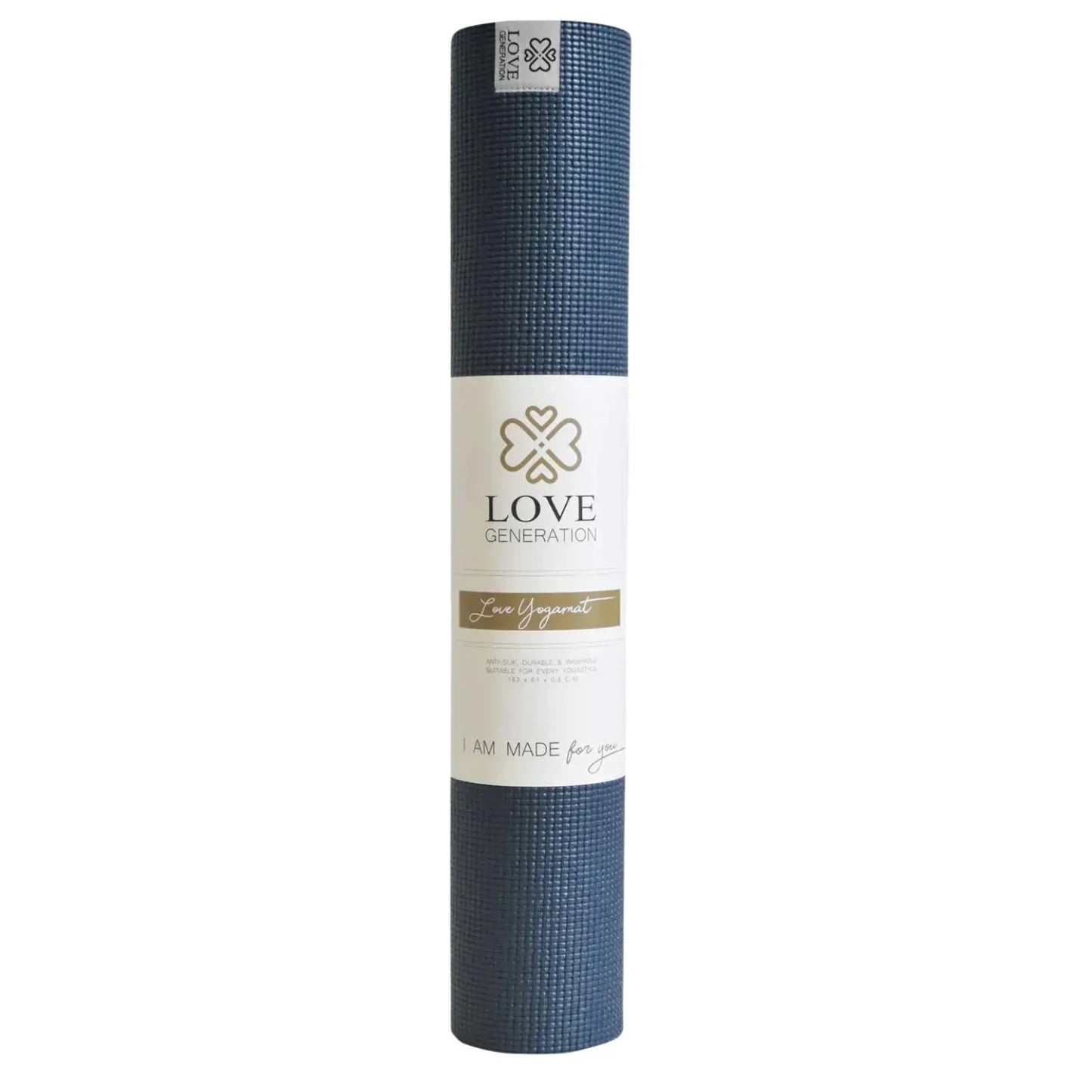 Yogamat 4 mm - Love Generation - donkerblauw - The Mindfulshop