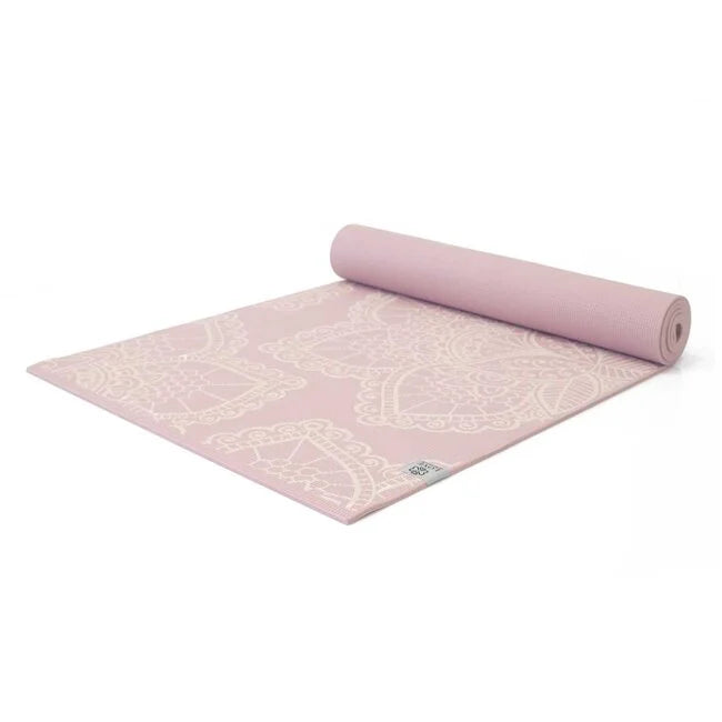 Yogamat Lotus print extra dik 6 mm - Love Generation - roze