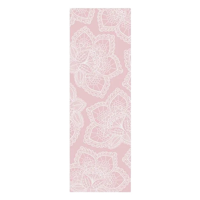 Yogamat Lotus print extra dik 6 mm sticky - Love Generation - roze