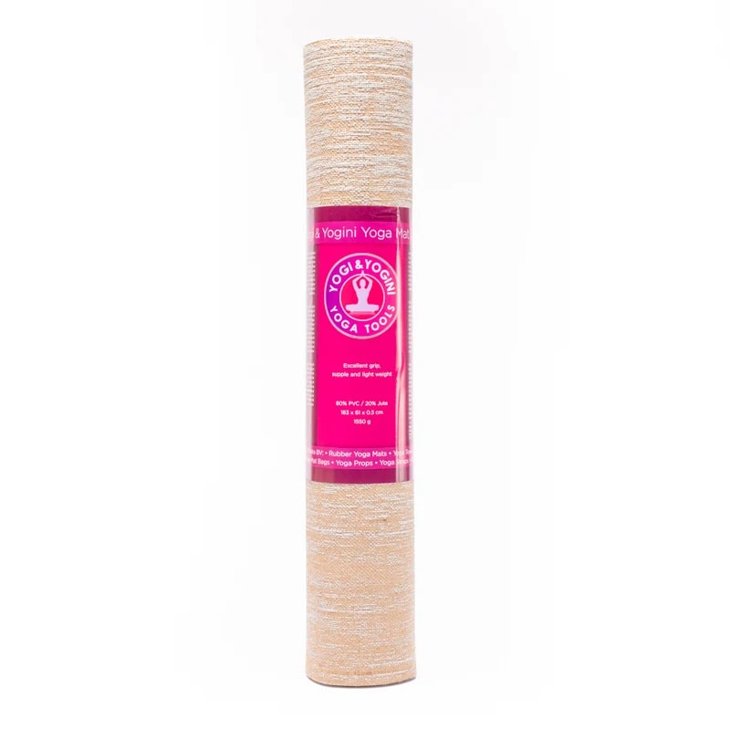 Yogamat jute 5 mm - Yogi & Yogini - jute grijs