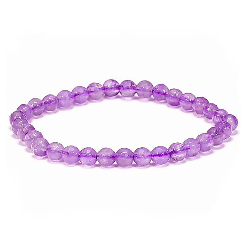 Edelsteen armband amethist facet 6mm - Mindfulshop - paars