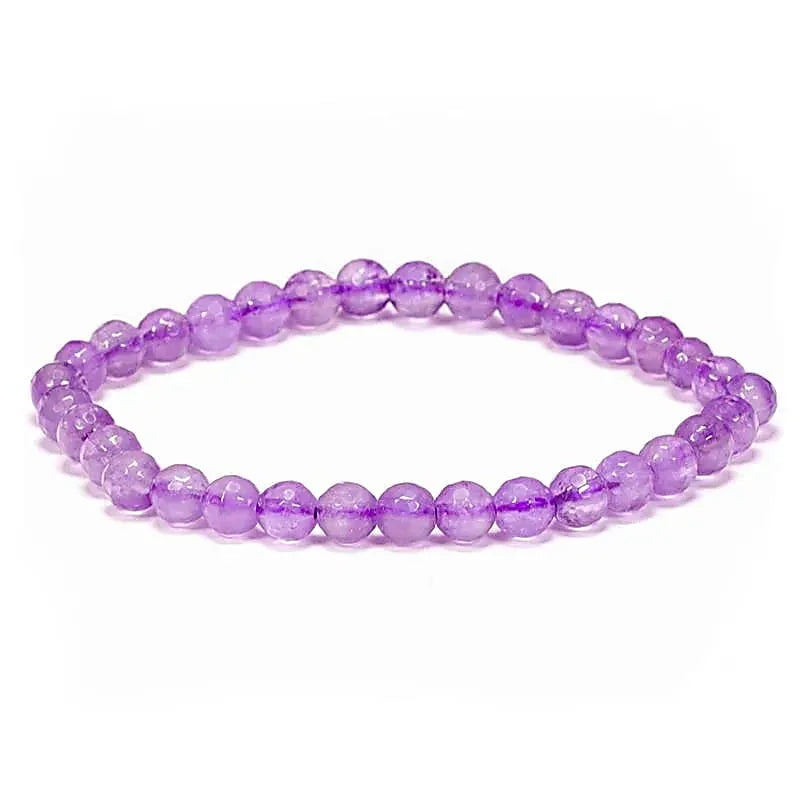 Edelsteen armband amethist facet 6mm - Mindfulshop - paars