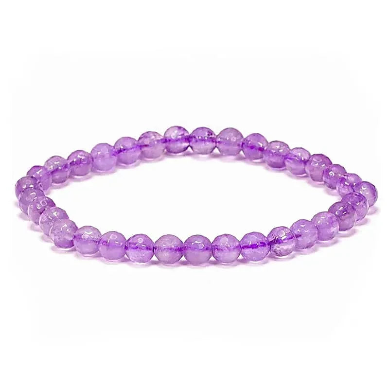 Edelsteen armband amethist facet 6mm - Mindfulshop - paars