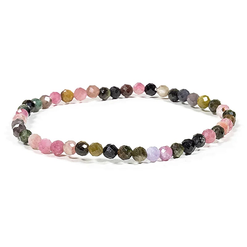 Edelsteen armband toermalijn mix 4mm - Mindfulshop - multicolor