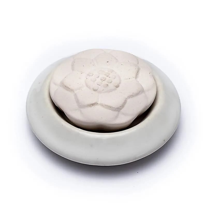 Geursteen lotus - Mindfulshop - wit