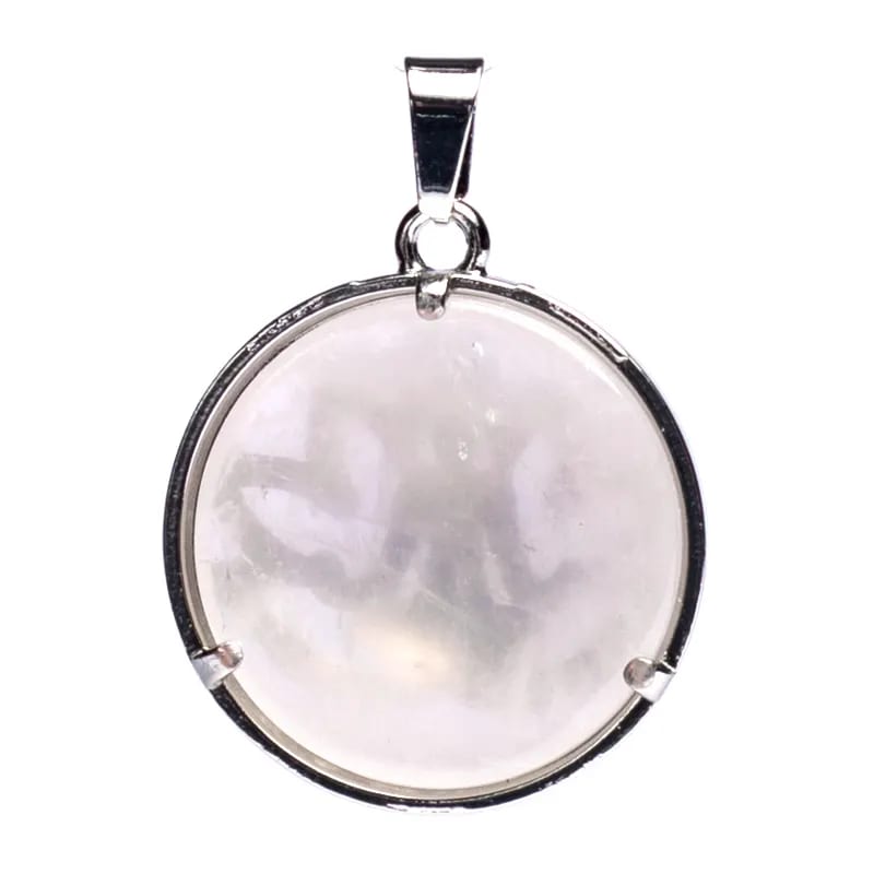 Edelsteen hanger voor ketting meditatie lotus met rozenkwarts - Mindfulshop - zilver