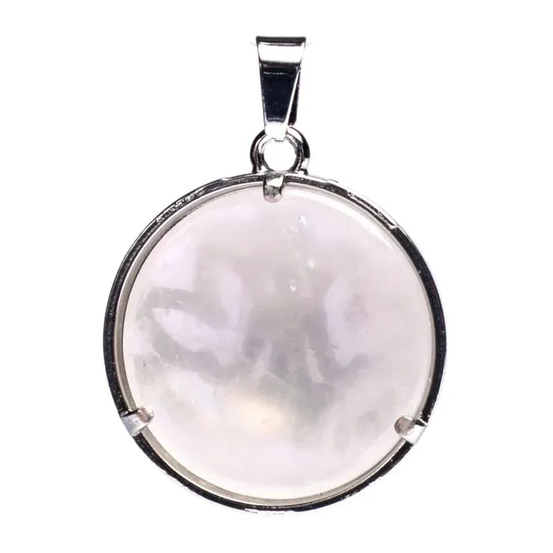 Edelsteen hanger voor ketting meditatie lotus met rozenkwarts - Mindfulshop - zilver