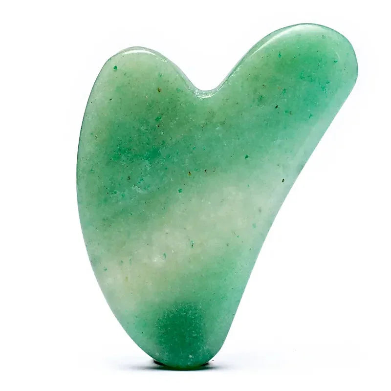 Groene hartvormige kristallen steen voor meditatie en selfcare