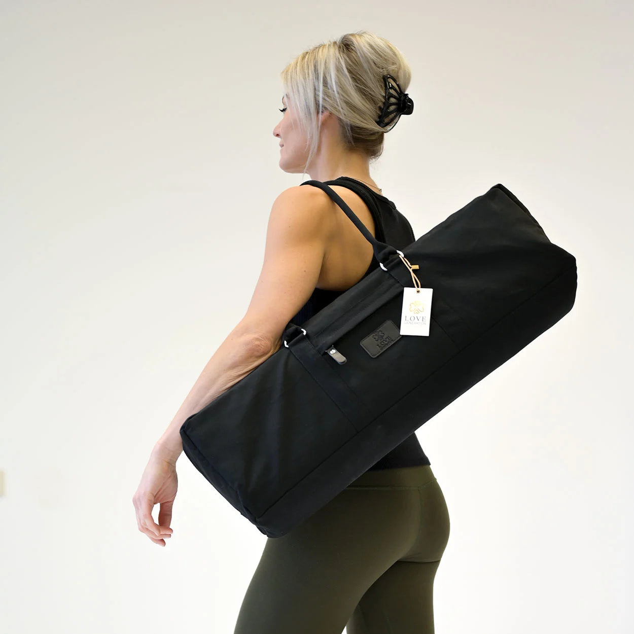 Yogatas extra groot - Love Generation - zwart