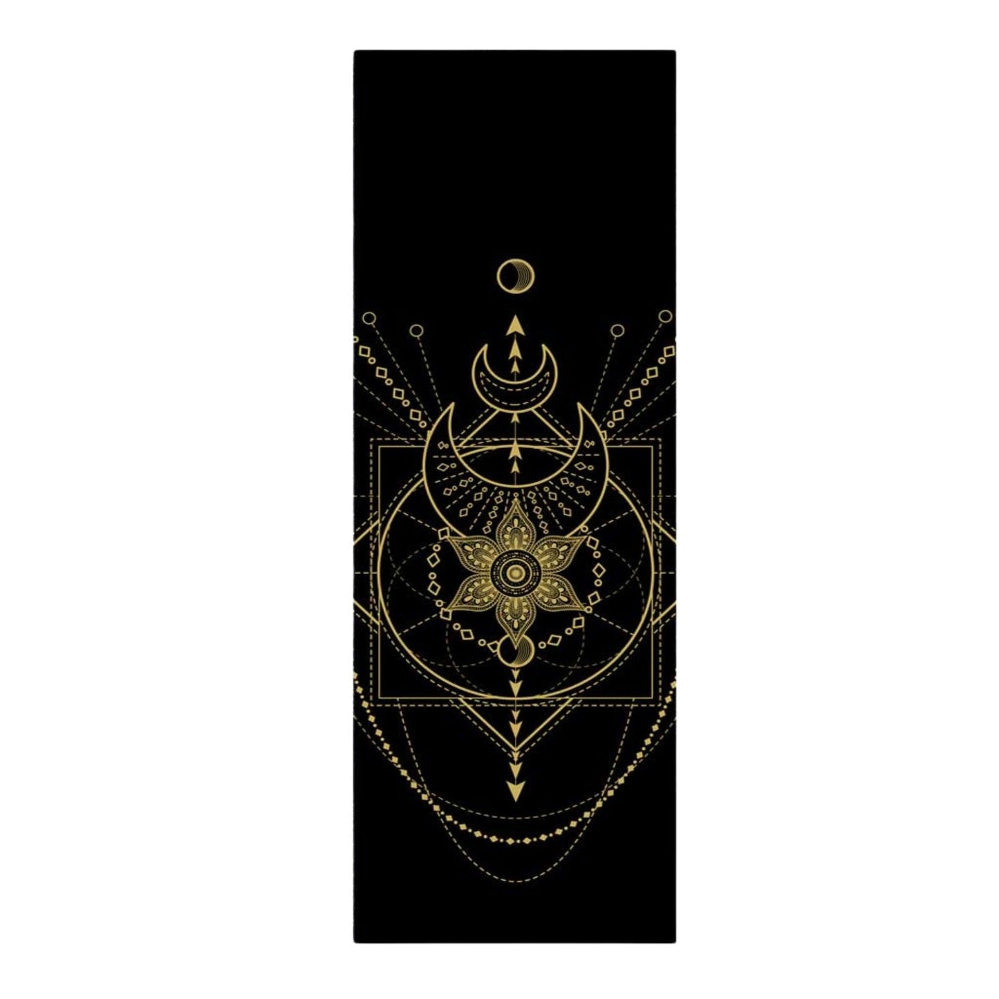 Yogamat Sacred print extra dik 6 mm - Love Generation - zwart / goud