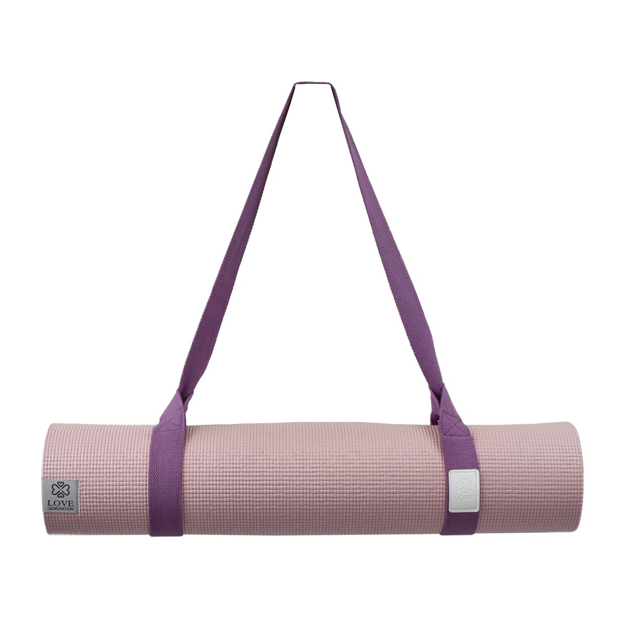 Yogamat draagriem - Love Generation - aubergine