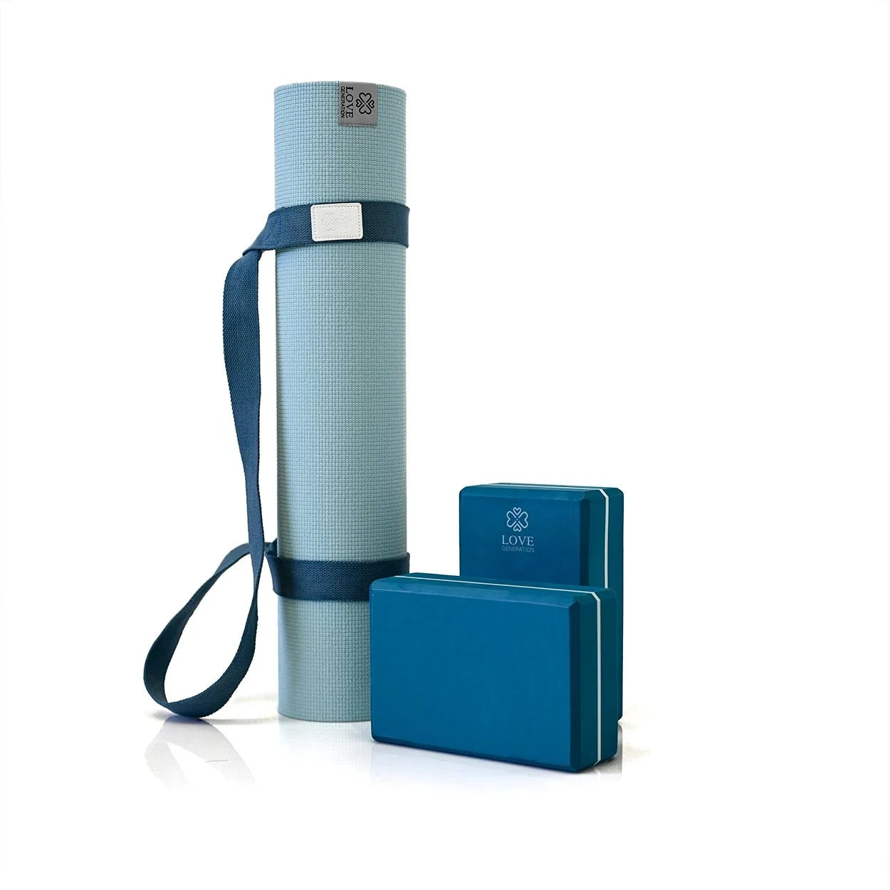 Yogamat draagriem - Love Generation - brilliant blue