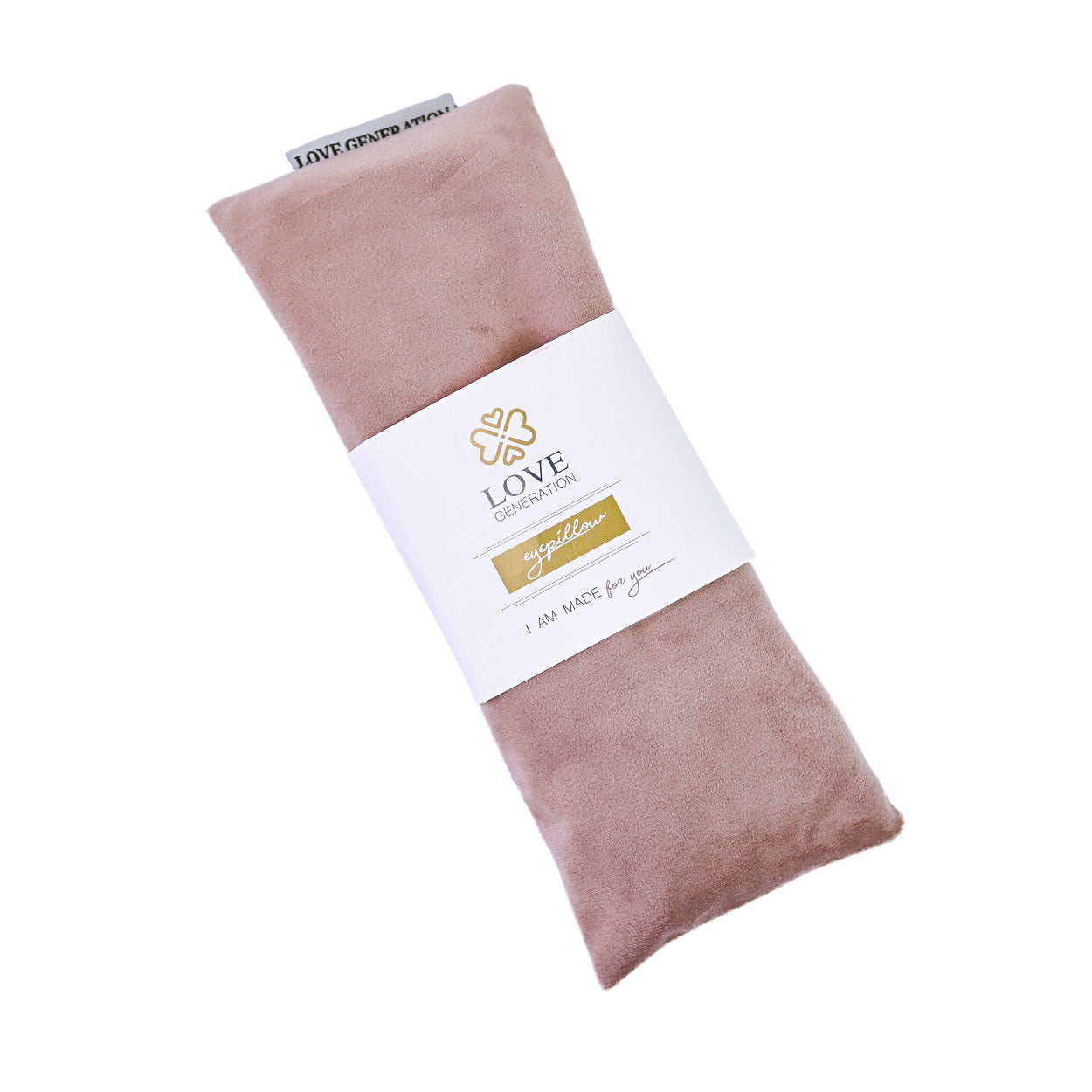 Oogkussen velvet met lavendel - Love Generation - pale pink
