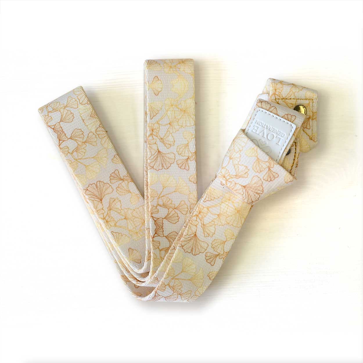 Yogamat draagriem print - Love Generation - golden flowers