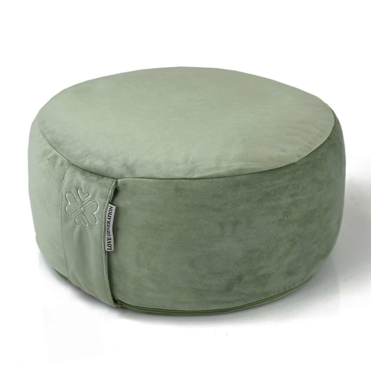 Meditatiekussen rond velvet - Love Generation - sage