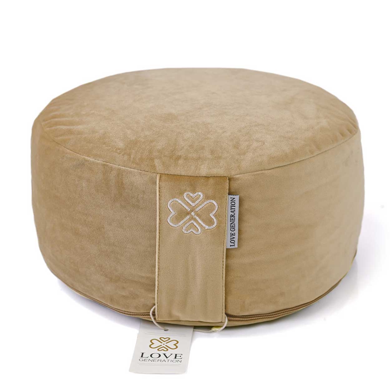 Meditatiekussen rond velvet - Love Generation - glamorous gold