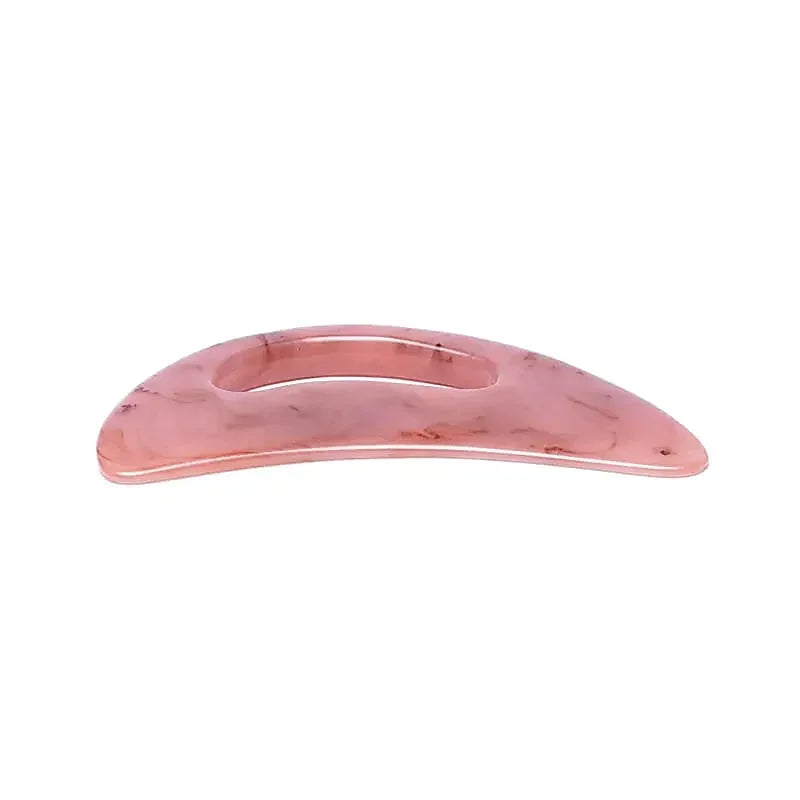 Roze kwarts gua sha massage steen voor gezichtsverzorging