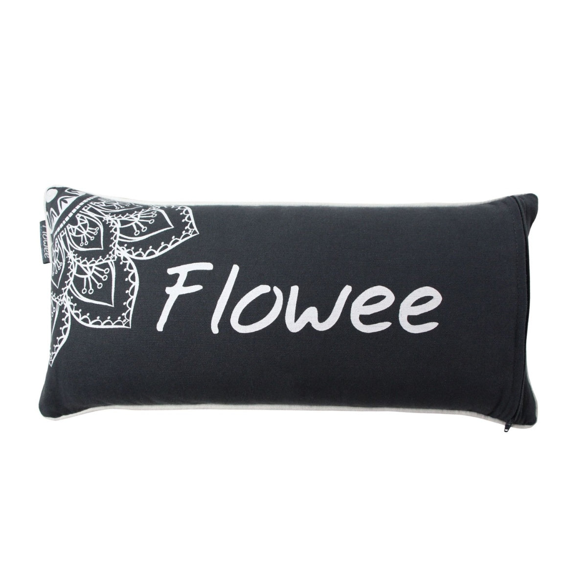 Spijkermat kussen - Flowee - grijs / wit