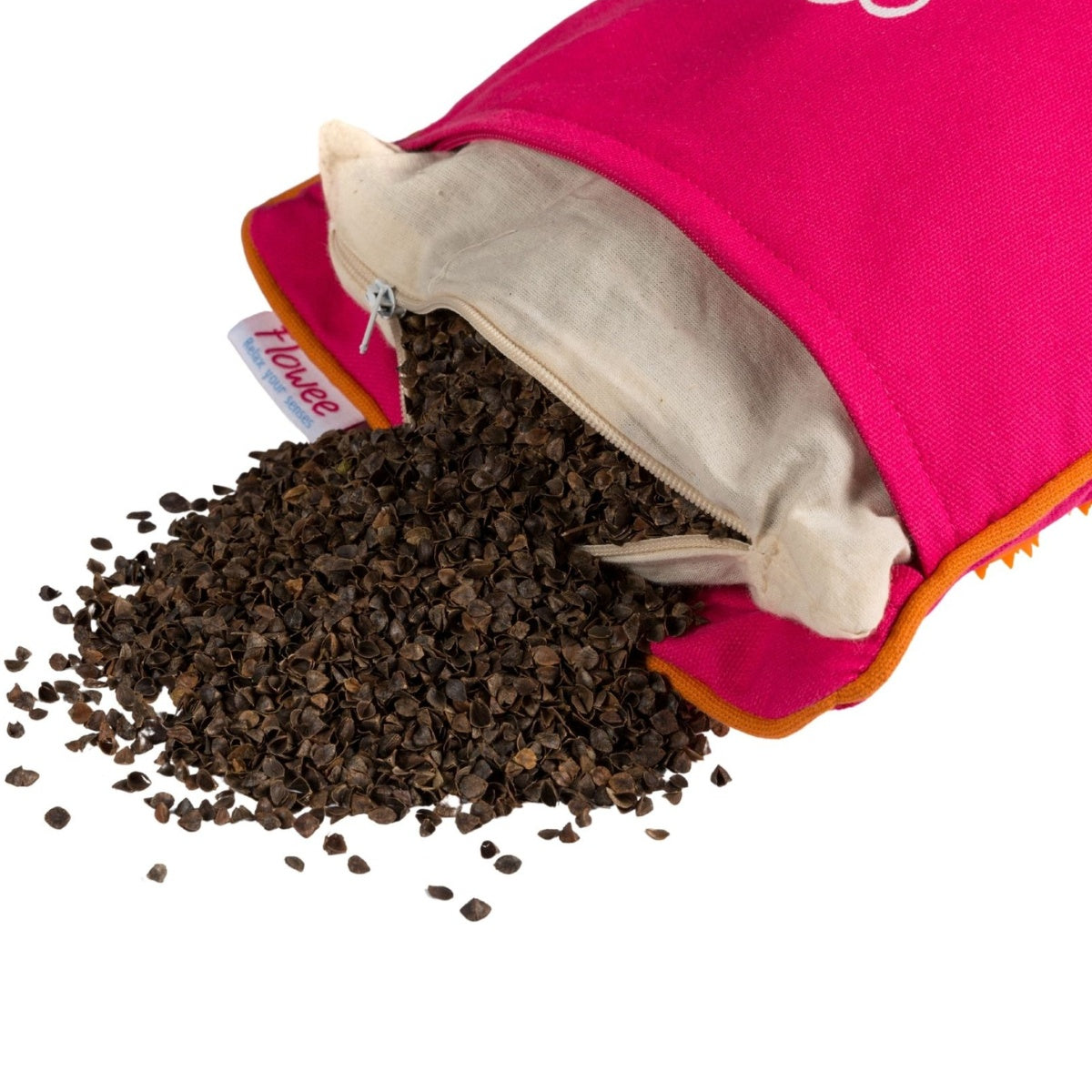 Spijkermat kussen - Flowee - fuchsia / oranje