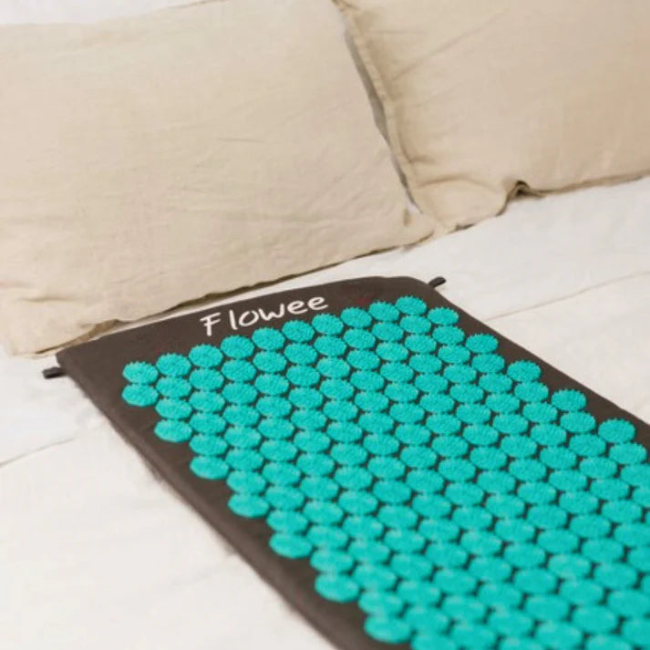 Spijkermat - Flowee  - grijs / zeegroen