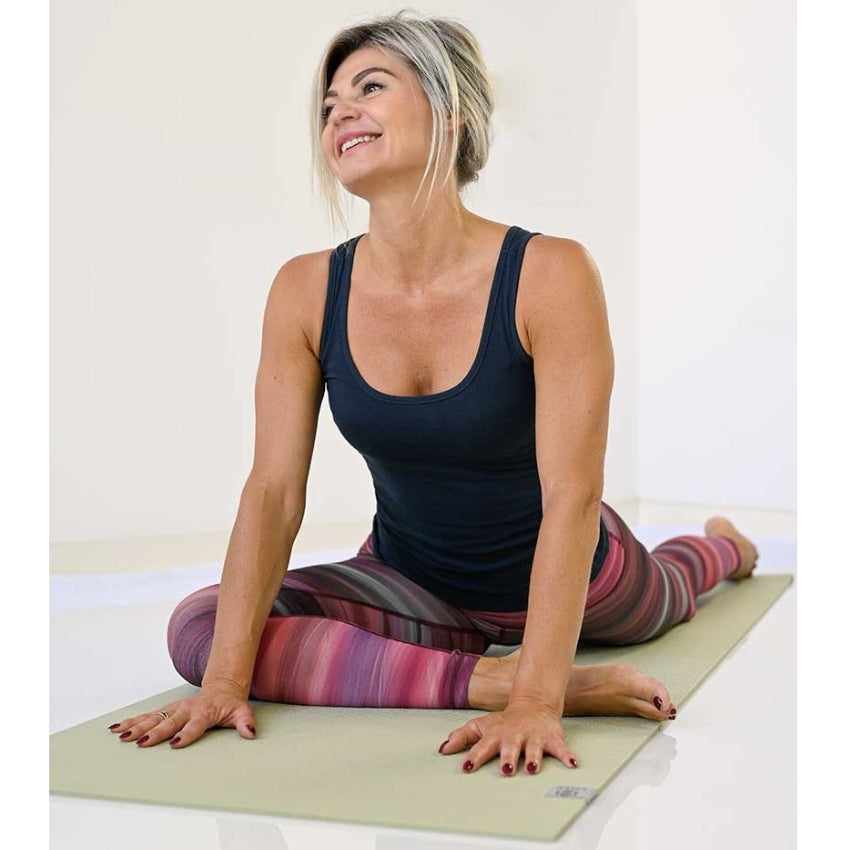 Yogamat extra lang en dik 6 mm - Love Generation - sage