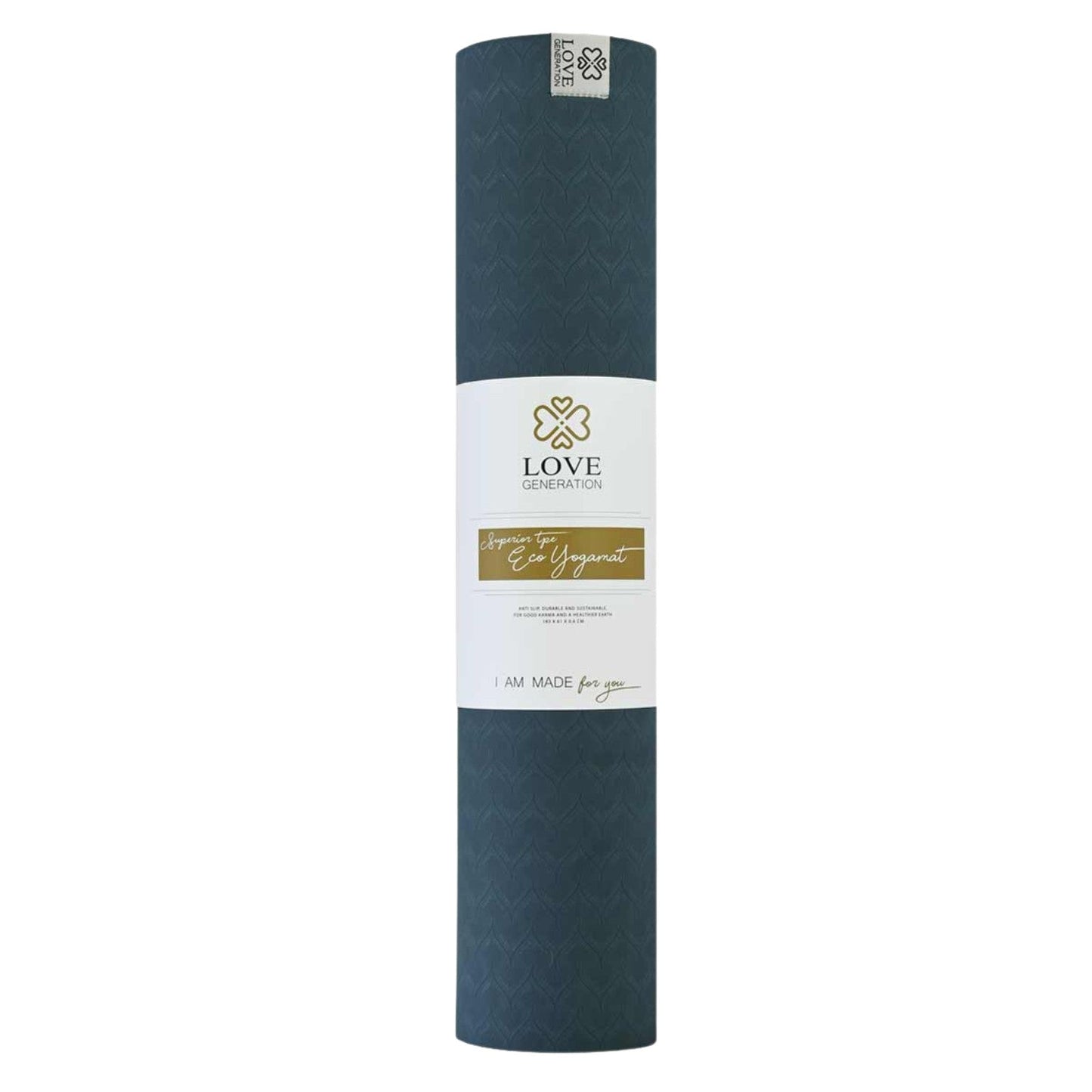 Yogamat superior TPE Eco 6 mm - Love Generation - brilliant blue