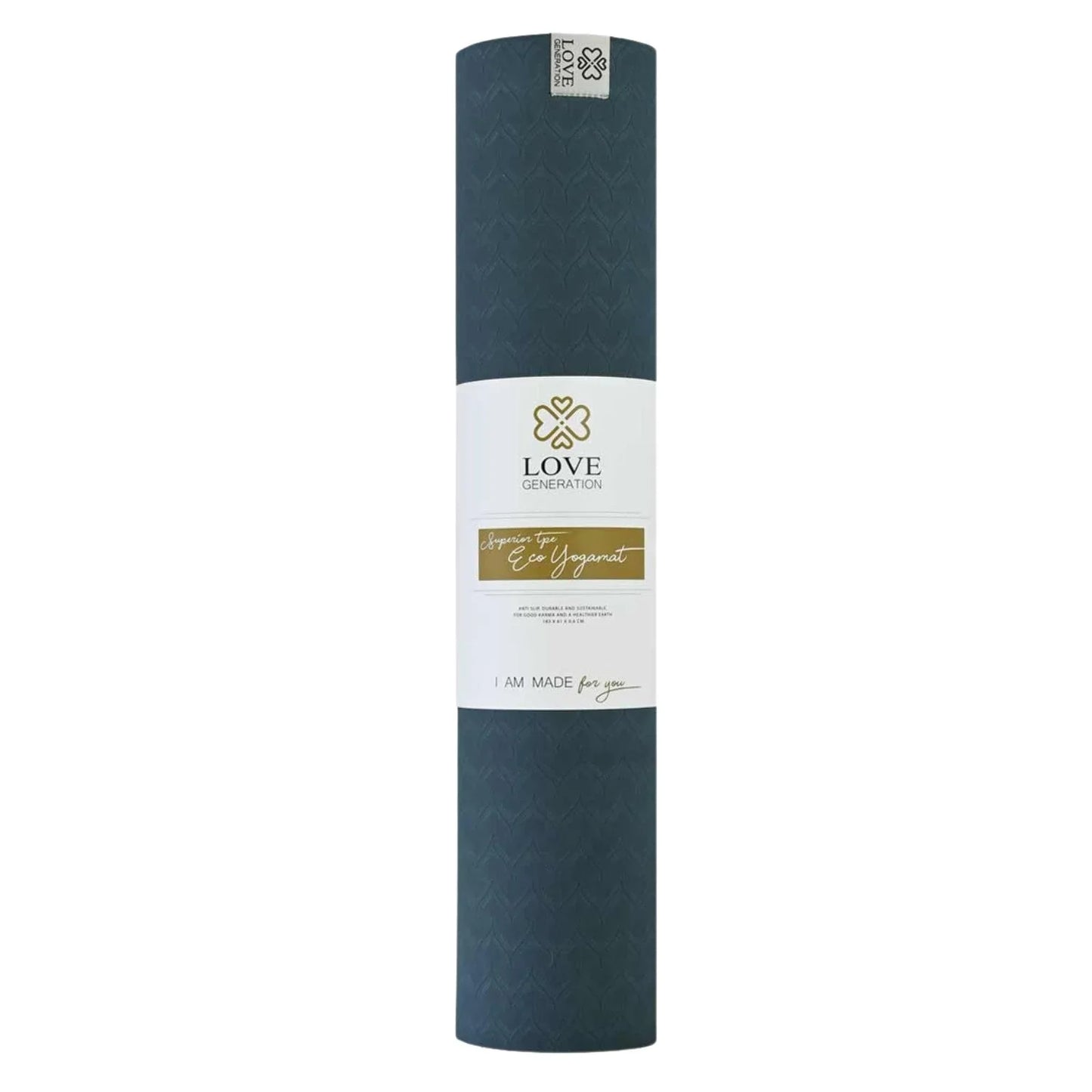 Yogamat superior TPE Eco 6 mm - Love Generation - brilliant blue
