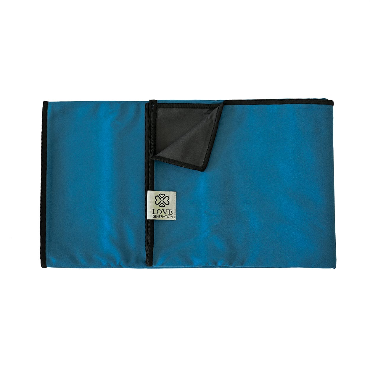 Yoga handdoek tweezijdig - Love Generation - blue / black