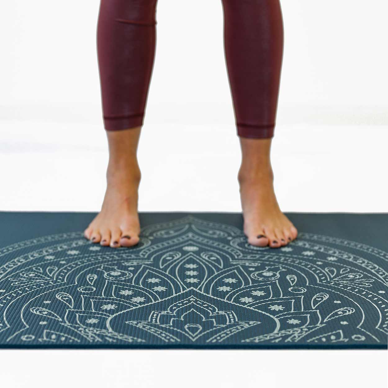 Yogamat Mystical print extra dik 6 mm - Love Generation - donkerblauw