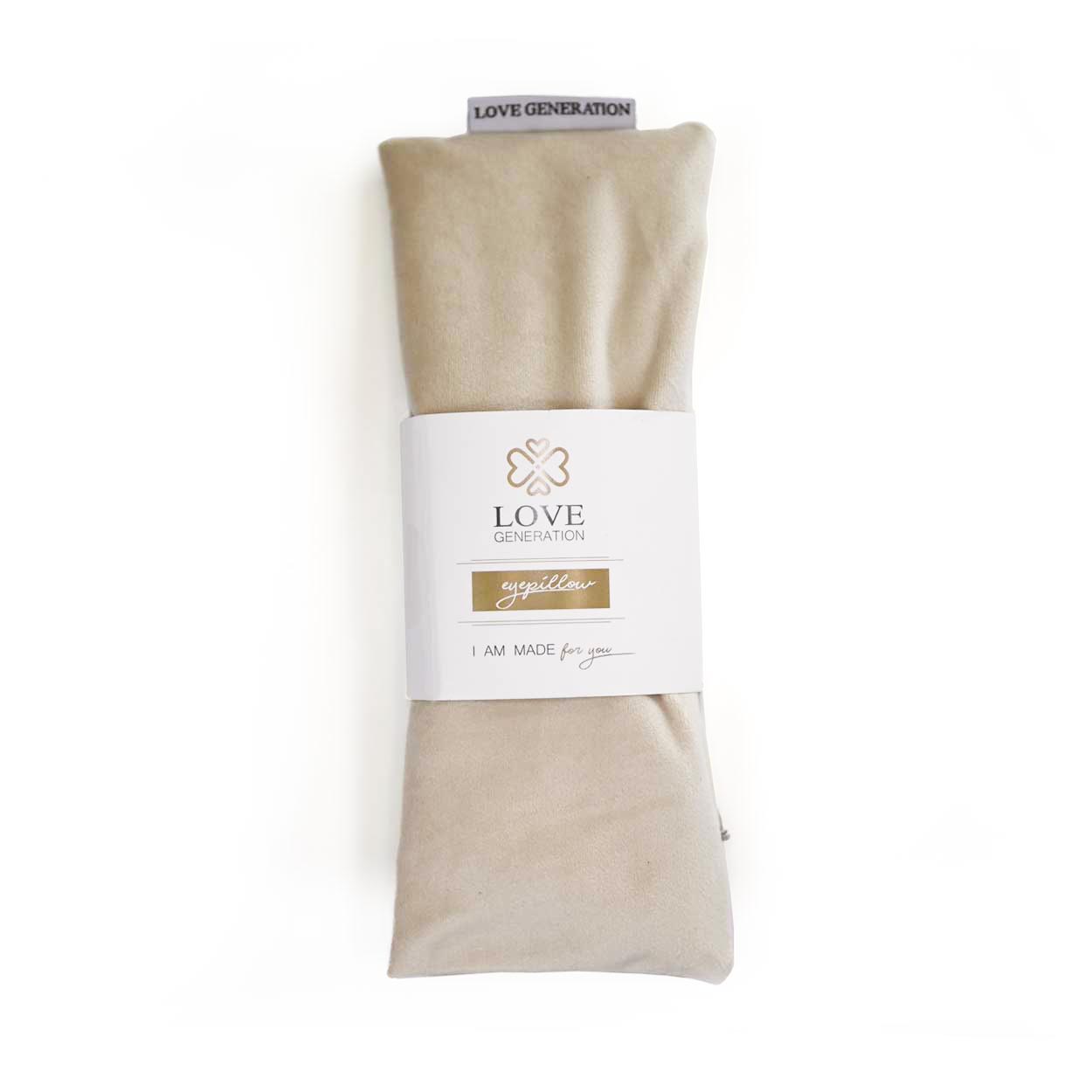 Oogkussen velvet met lavendel - Love Generation - zand