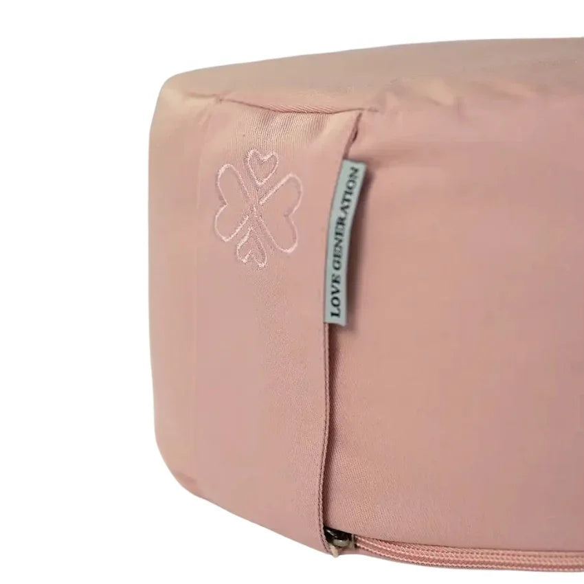 Meditatiekussen rond - Love Generation - roze - The Mindfulshop
