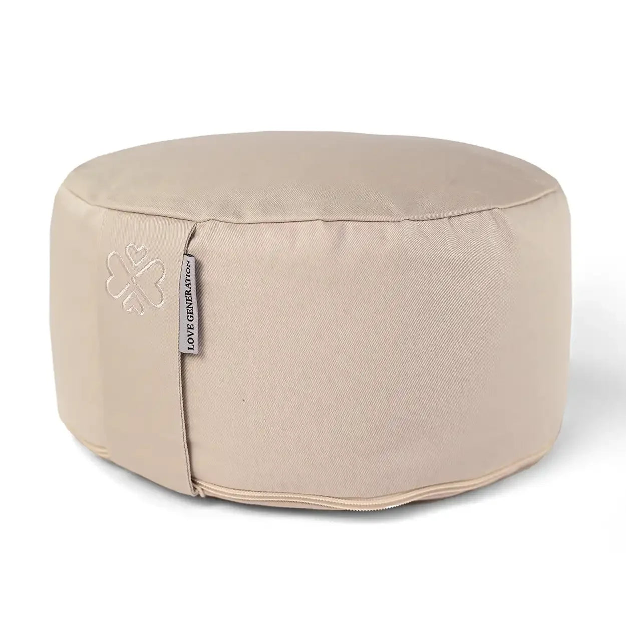 Meditatiekussen rond - Love Generation - zand - The Mindfulshop