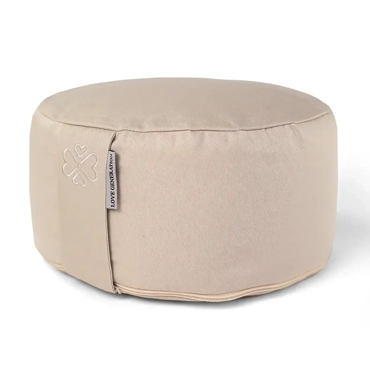 Meditatiekussen rond - Love Generation - zand - The Mindfulshop